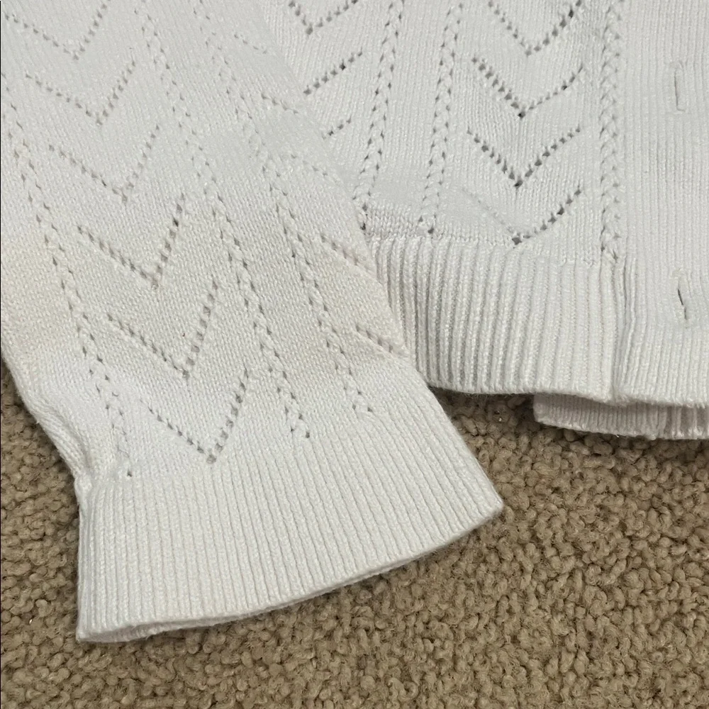 GAP Girls White Chevron Cardigan - Picture 4 of 4
